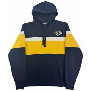 Nashville Predators Men's Medium Hoodie Blue Yellow NHL Hockey '47 Sweatshirt